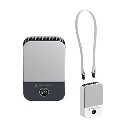 Portabold Portable Mini Neck Fan with Adjustable Lanyard and Bracket for Outdoor & Indoor